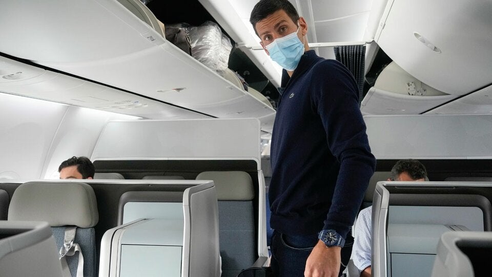 Djokovic im Flieger