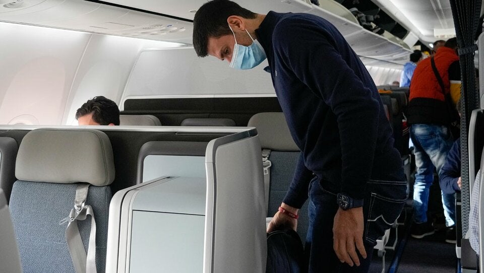 Djokovic im Flieger