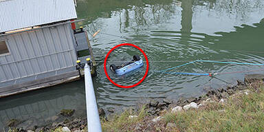 Auto landet im Wiener Donaukanal