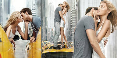 Anja Rubik und Sasha Knezevic für DKNY