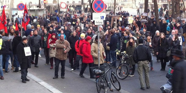 Demo gegen Pürstl in Wien