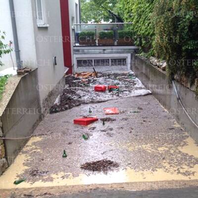 Überschwemmung in Döbling