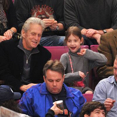 Michael Douglas mit Töchterchen