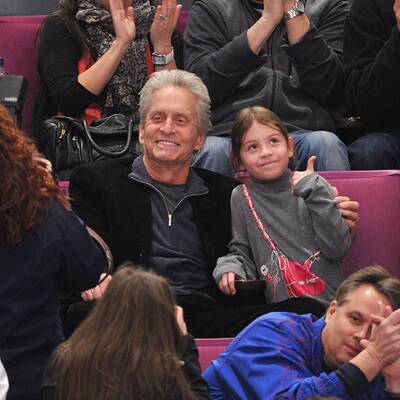 Michael Douglas mit Töchterchen