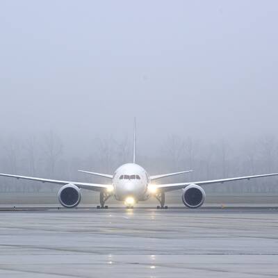 Dreamliner in Schwechat gelandet