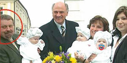 Opfer, Drillinge und Taufpate LH Erwin Pröll