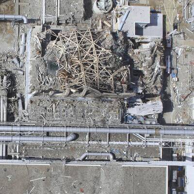 Luftaufnahmen der Reaktor-Ruine