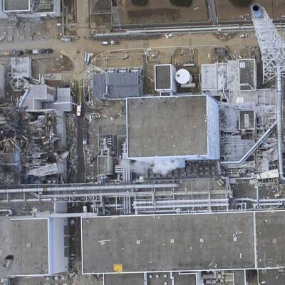 Luftaufnahmen der Reaktor-Ruine