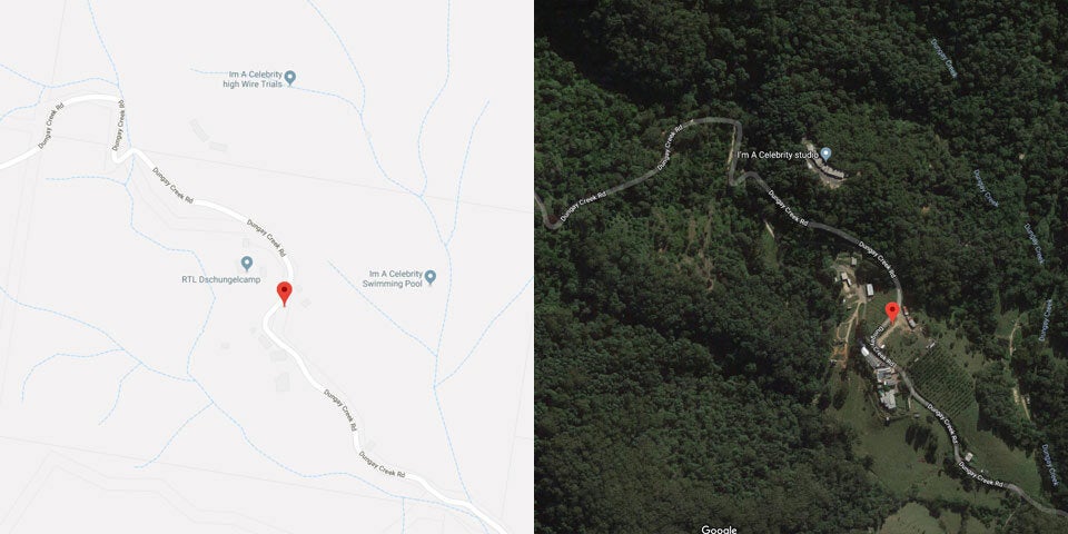 Google Maps verrät RTL-Dschungelcamp