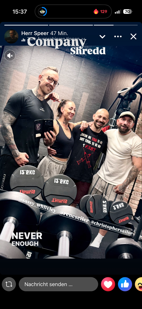 Seiler und Speer beim Workout