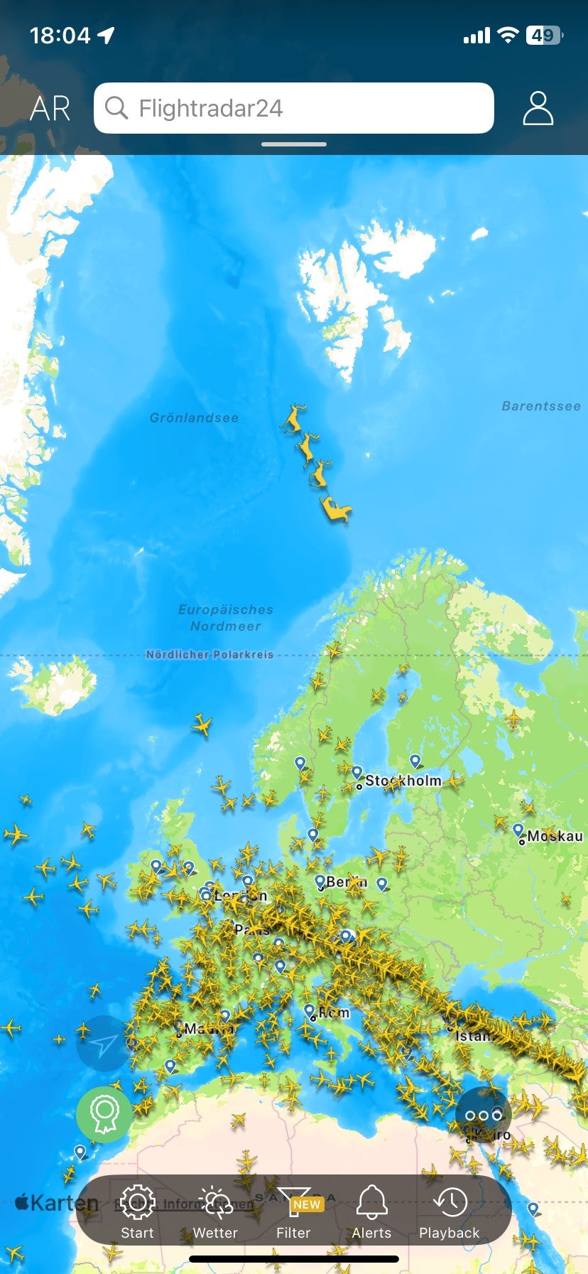 HIER fliegt der Weihnachtsmann über Europa