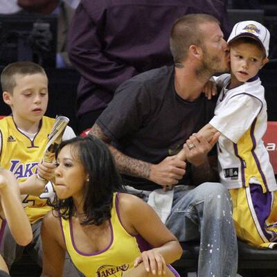 Beckham mit seinen Kids
