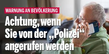 Offizielle Warnung an Bevölkerung: Schockanrufe durch falsche Polizisten