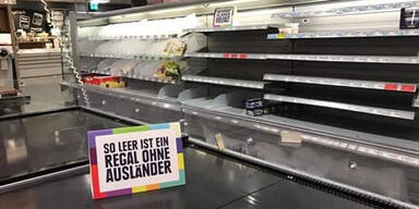 Deshalb sind die Regale in diesem Supermarkt leer
