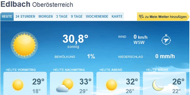 Kein Ende der gnadenlosen Hitze