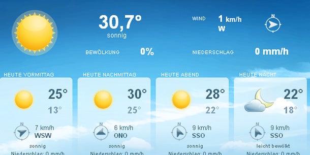 Erst Sauna-Hitze - dann Gewitter-Walze