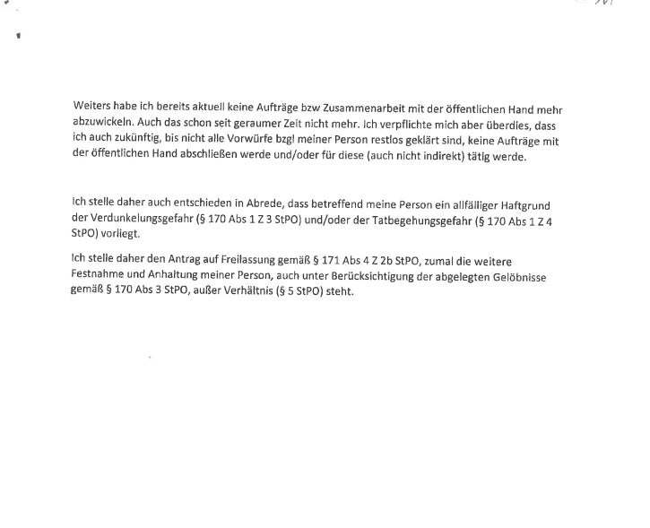 Karmasin: Das komplette Aussageprotokoll im Wortlaut