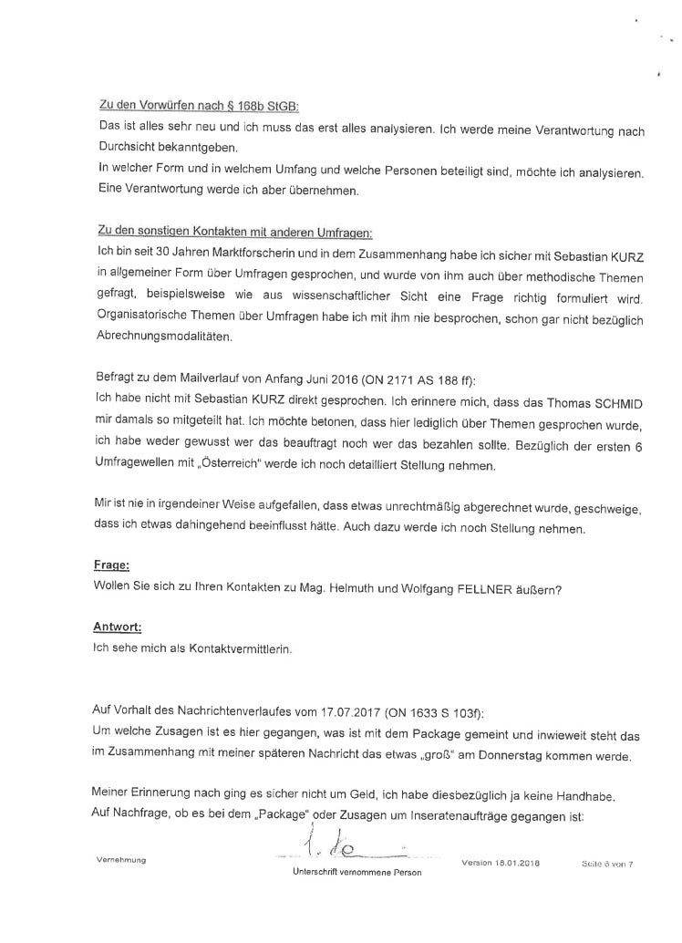 Karmasin: Das komplette Aussageprotokoll im Wortlaut