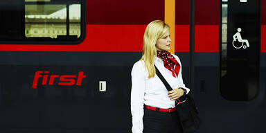 Eisenbahn Mitarbeiterin