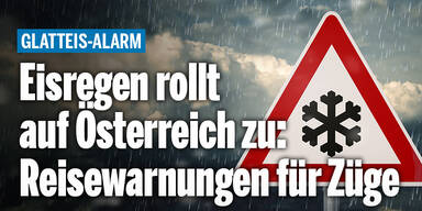 Eisregen rollt auf Österreich zu: Reisewarnungen im Zugverkehr