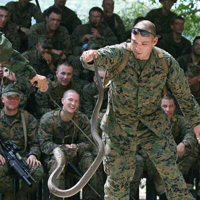 Soldaten trinken Schlangenblut