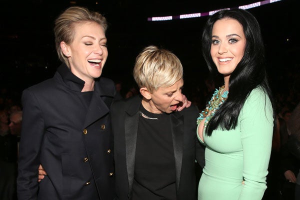Grammys 2013: Portia de Rossi, Ellen DeGeneres, Katy Perry