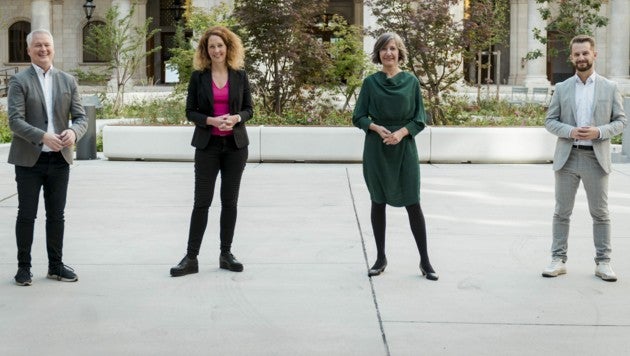 David Ellensohn Judith Pühringer Birgit Hebein und Peter Kraus