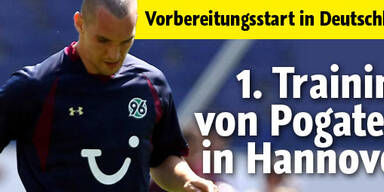 Erstes Training von Pogatetz in Hannover