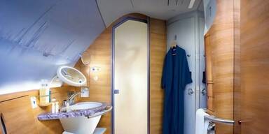 Badezimmer im Flieger geplant