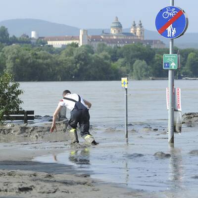 Aufräumen nach dem Hochwasser