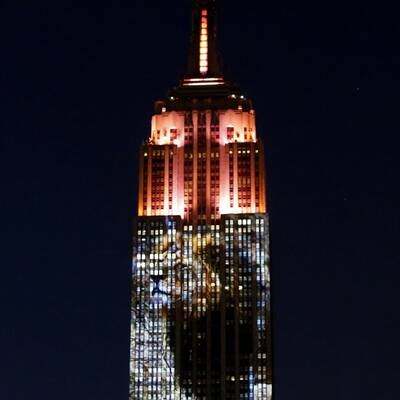Tier-Licht-Show am Empire State Building