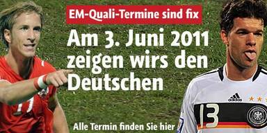 Termine für Spiele gegen Deutschland fix