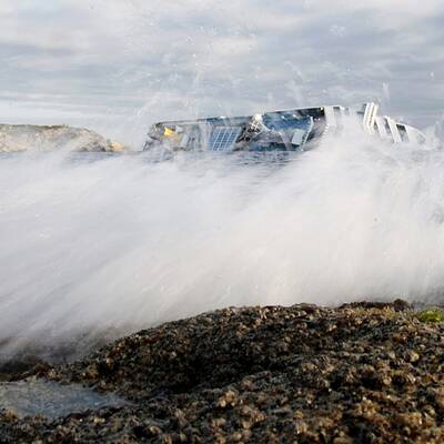 ´Hier retten sich die Passagiere