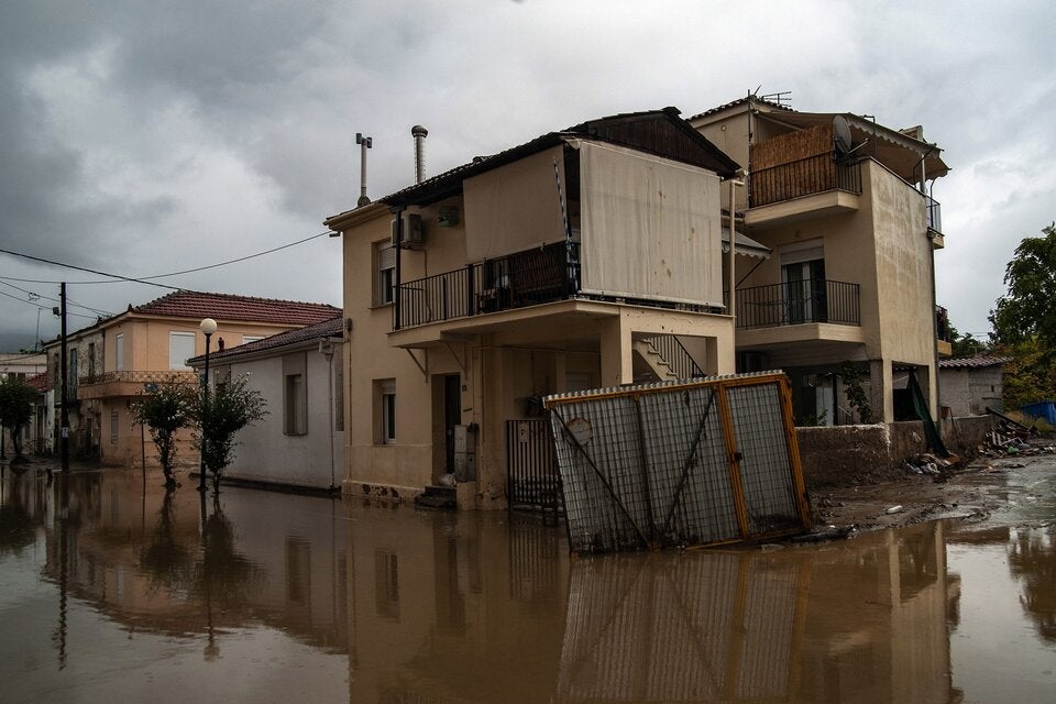 Schwere Unwetter in Volos, Zentralgriechenland.