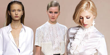 Wei&szlig;e Blusen hoch im Kurs