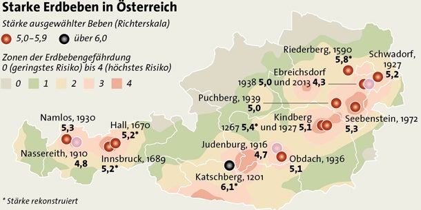 Erdbeben erschüttert Ost-Österreich