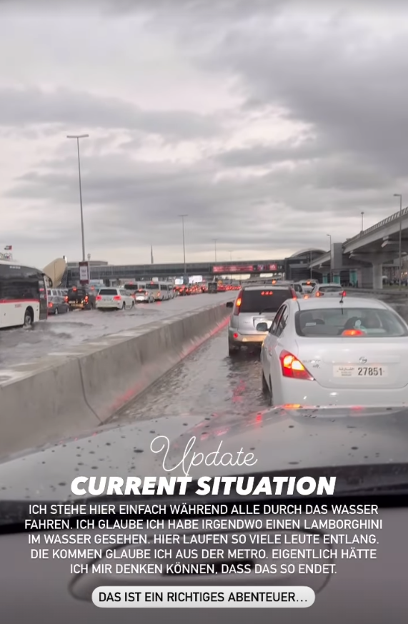 Klum-Model strandet in Fluten