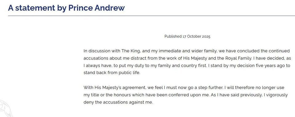 andrew statement