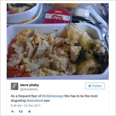 Das schlechteste Flugzeugessen der Welt