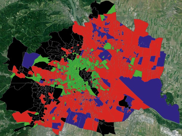So färbten die Wähler die Wienkarte um