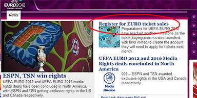 Verkauf f&uuml;r EURO2012-Tickets startet