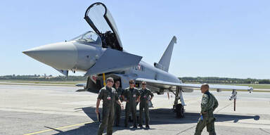 Eurofighter erstmals am Flughafen Schwechat