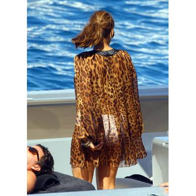 Eva Mendes relaxt in Portofino