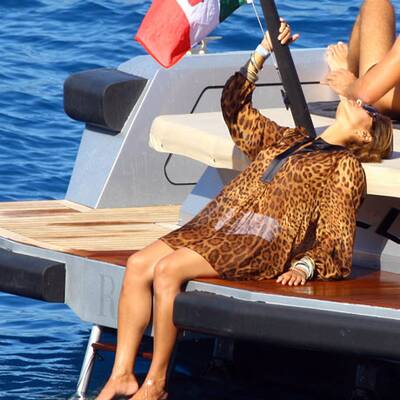 Eva Mendes relaxt in Portofino