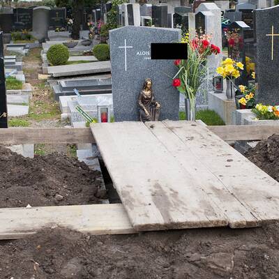 Exhumierung in Schwechat