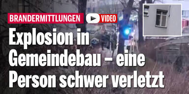 Explosion in Gemeindebau – eine Person schwer verletzt