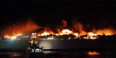 F&auml;hre in Deutschland explodiert