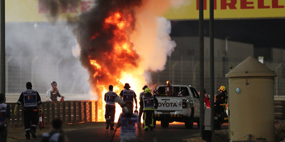 GP von Bahrain: So überlebte Grosjean den Horror-Crash