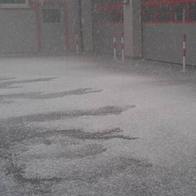 Winterlandschaft nach Hagel