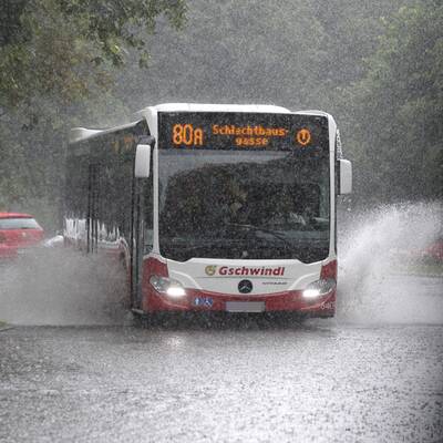 Sintflutartiger Wolkenbruch in Wien